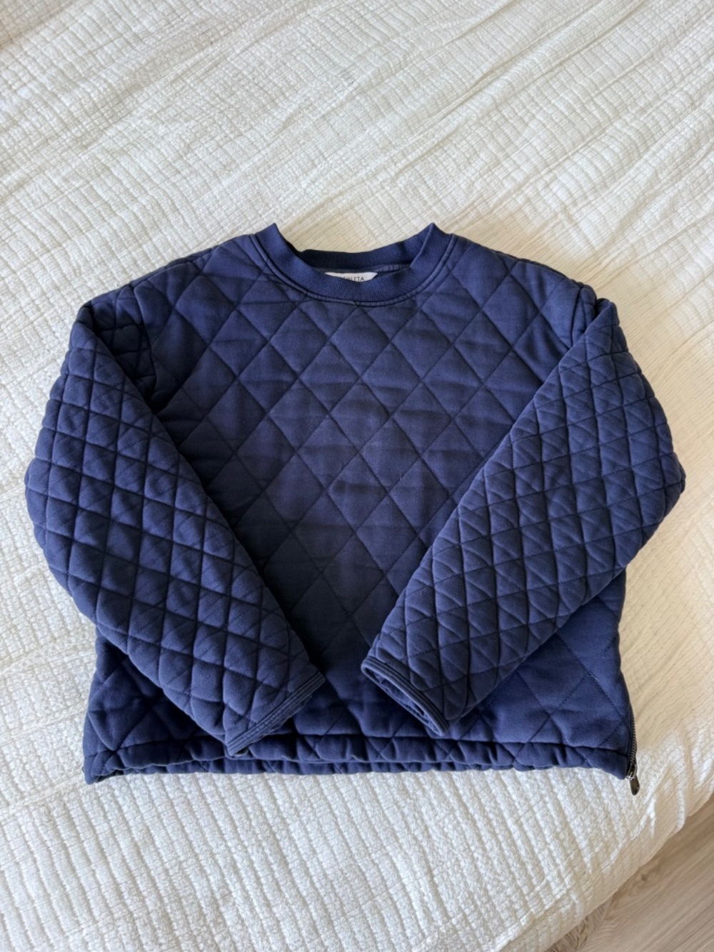 Athleta Retroplush Quilted Crewneck Sweatshirt Small